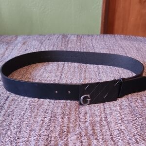 Men's Guess Black Leather Belt